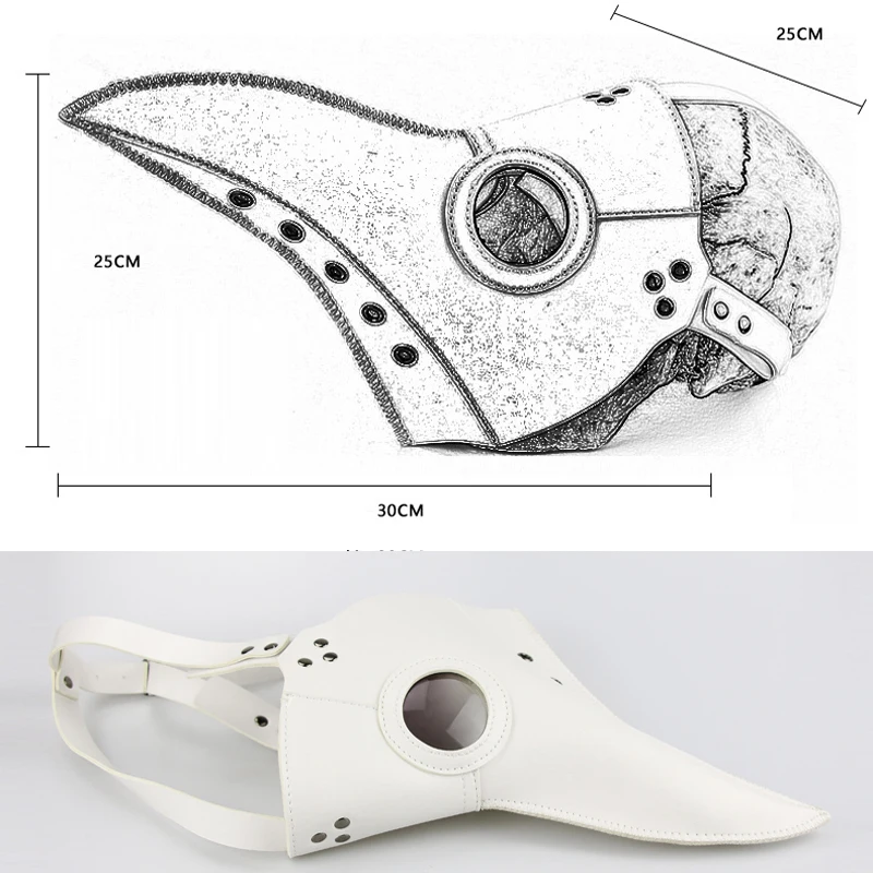 Забавная маска Чумного доктора в средневековом стимпанк латексные маски для