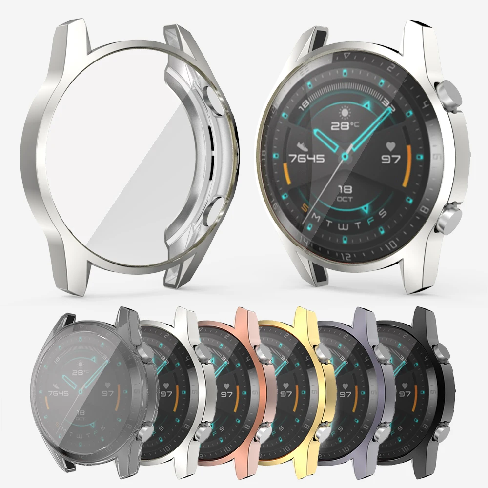 Высококачественный мягкий чехол для часов из ТПУ с защитой экрана Huawei GT 2 46 мм 42