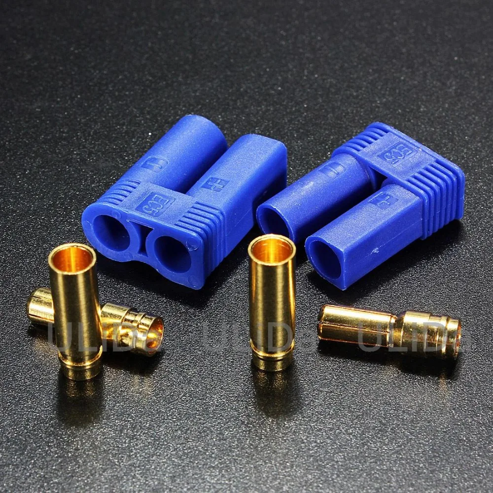 

5mm EC5 Bullet Connector Male + Female Plugs Adapters Battery Losi EC5