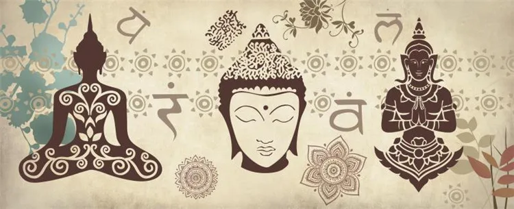 3D фрески для фотосъемки тайский йога из Юго Восточной Азии|Обои| |