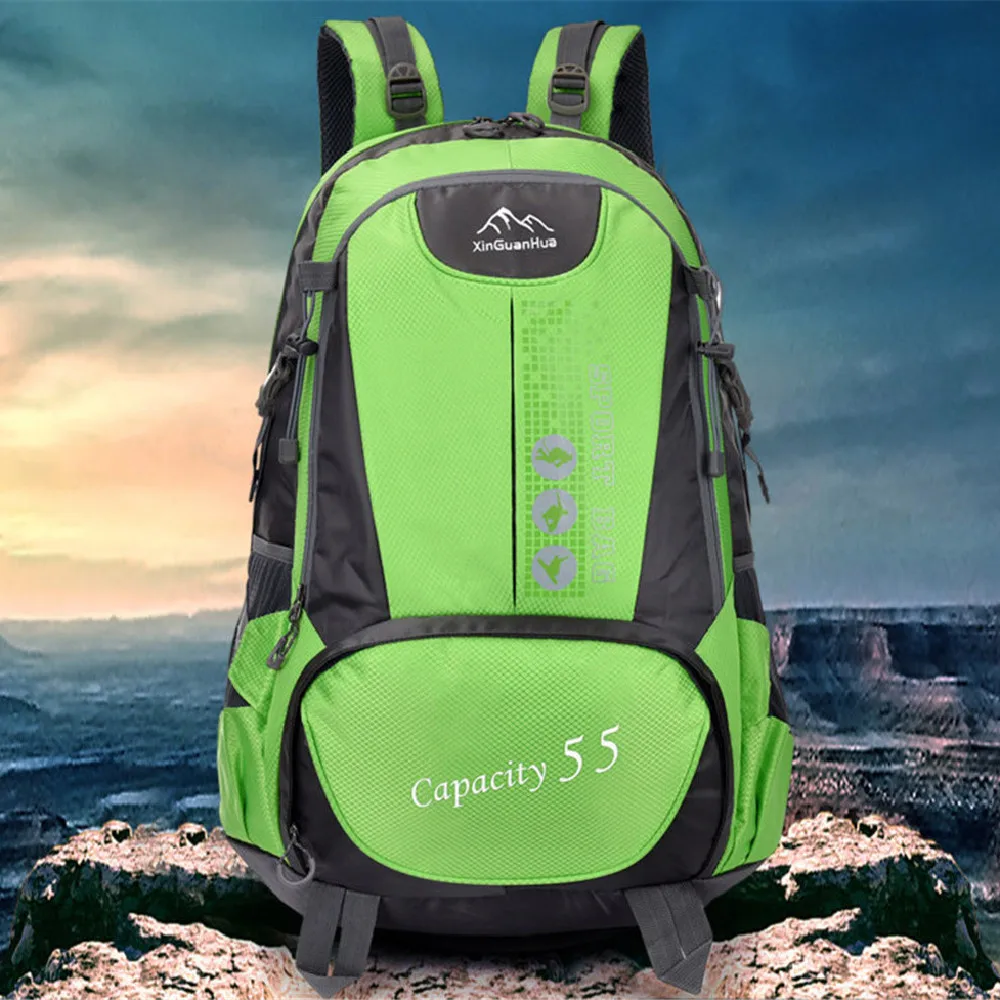 55L Большой Вместительный рюкзак для альпинизма мужчин и женщин спортивный