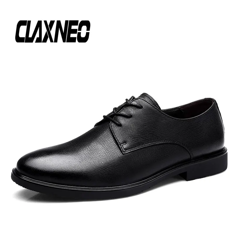 CLAXNEO/мужские оксфорды из натуральной кожи; сезон весна-осень; мужские кожаные модельные туфли; официальная обувь; Мужская Свадебная обувь