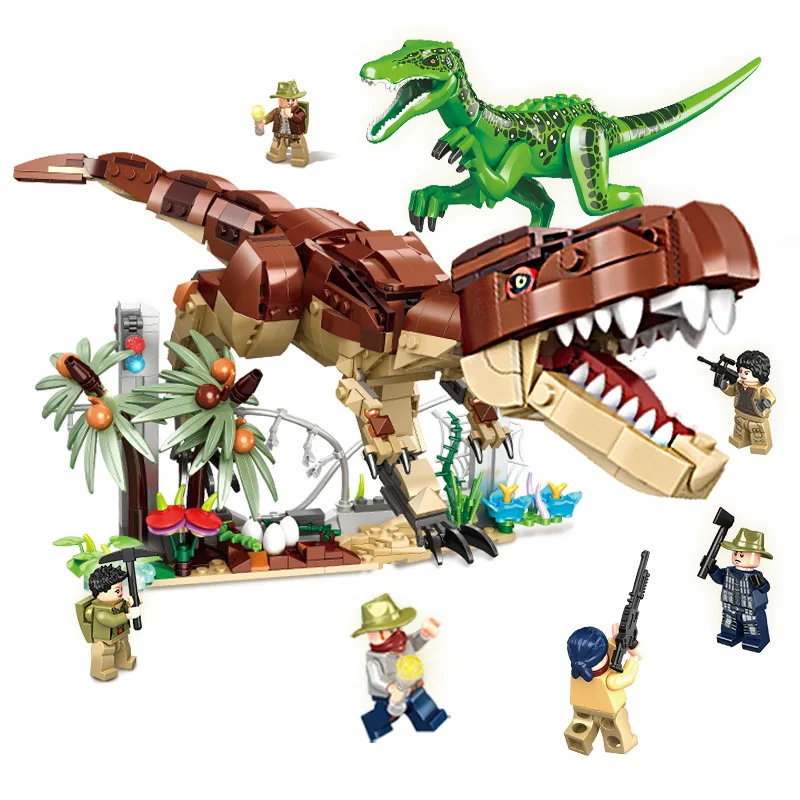 Мир Юрского периода фильм животные динозавры атака тираннозавр рекс 898 шт Модель