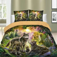 wolflionbear king size bed 3d animal duvet cover pillowcase queen king bedding set for adults home textiles