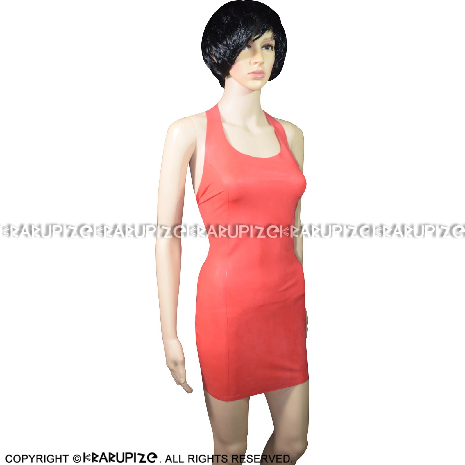 Красный сексуальный бодикон с лямкой на шее|Женские платья| |