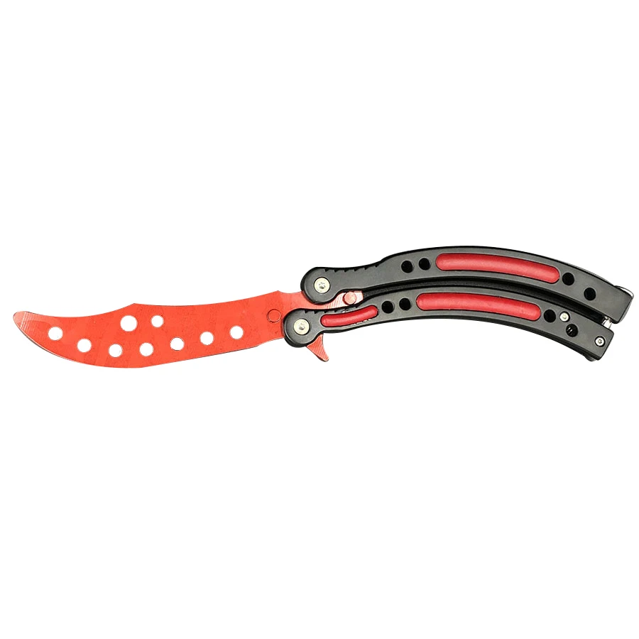 Бабочка в ноже balisong Karambit складной нож Лезвие подарок для мужчин тренировочный нож Практичный Нож не заточенный с отверткой