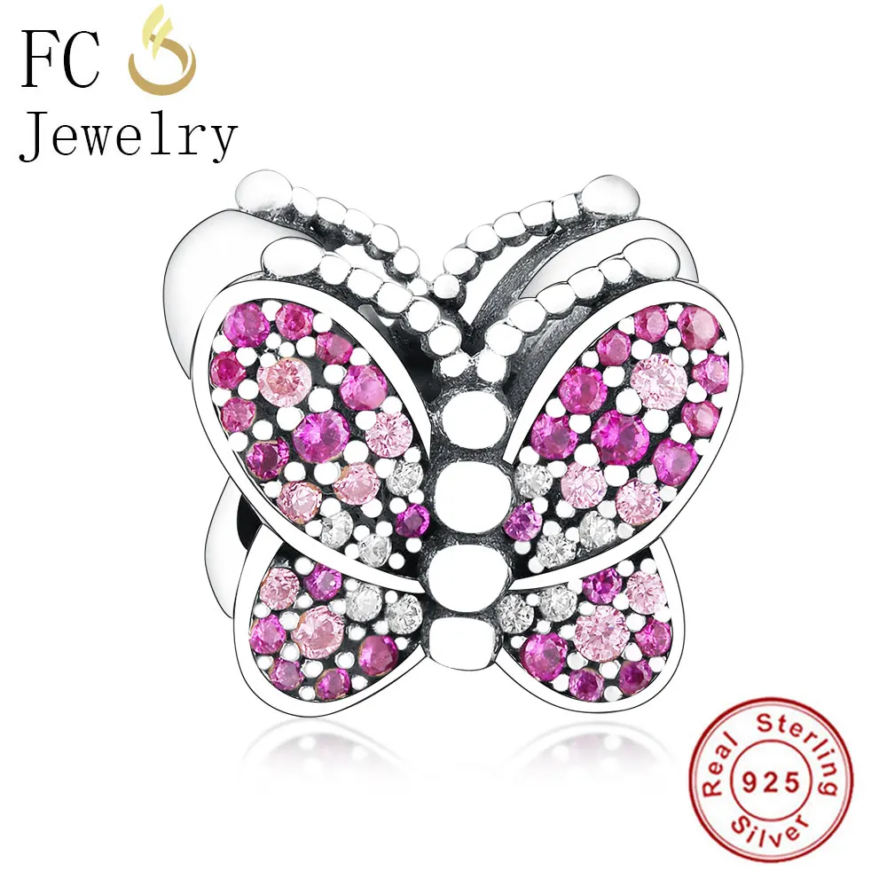 FC1065 FC ювелирное изделие, браслет Pandora, 925 серебро, морской коралл, золото, раковина для рыбы, голубой тигровый глаз, ангел, камень, бисер, Berloque, сделай сам - Цвет: FC1065