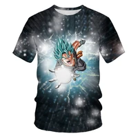 hot selling anime children wukong summer fashion new boy and girl cartoon character t shirt 3d printing childrens casual shirt
