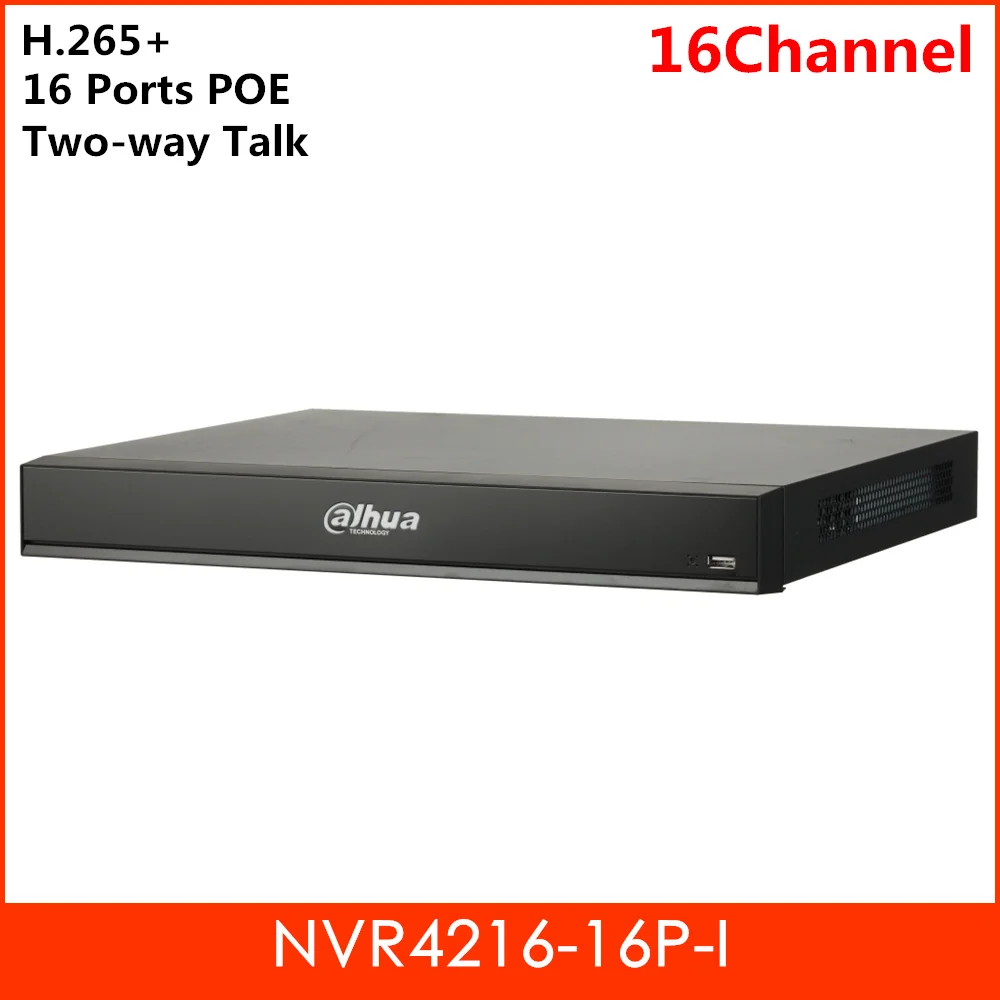 Online Dahua 16 Kanal Netzwerk Video Recorder NVR4216-16P-I 16 Ports POE Smart H.265 + Unterstützung ONVIF Und 2 Weg Sprechen Dahua NVR Recorder
