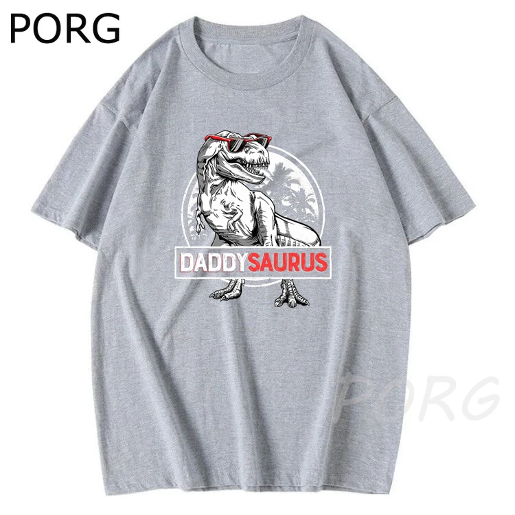 Футболки Papasaurus Мужская футболка с надписью Rex Papa Saurus футболки изображением