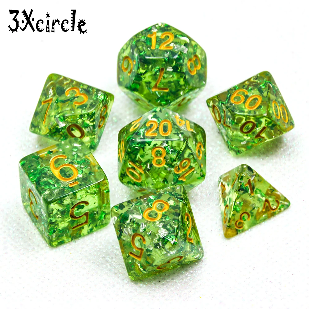 Высокое качество 1 креативный 7 шт./лот D4 D6 D8 D10 % D12 D20 Dnd ролевая игра TRPG Набор