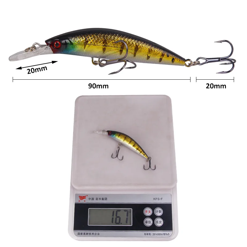 

1PCS 9cm/16.7gSP Mormyshki Tungsten Counterweight System Top Fishing Baits Minnow Crank Swinger High Quality Fishing Bait Hook