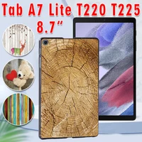 tablet case for samsung galaxy tab a7 lite 8 7 t220 t225 wood grain series high quality shockproof tablet back shell stylus