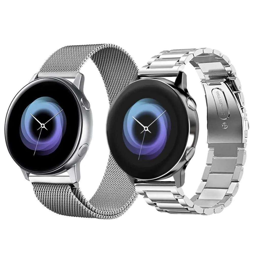 Универсальный ремешок из нержавеющей стали 20 мм 22 для Samsung Galaxy Watch Active 2 40 44