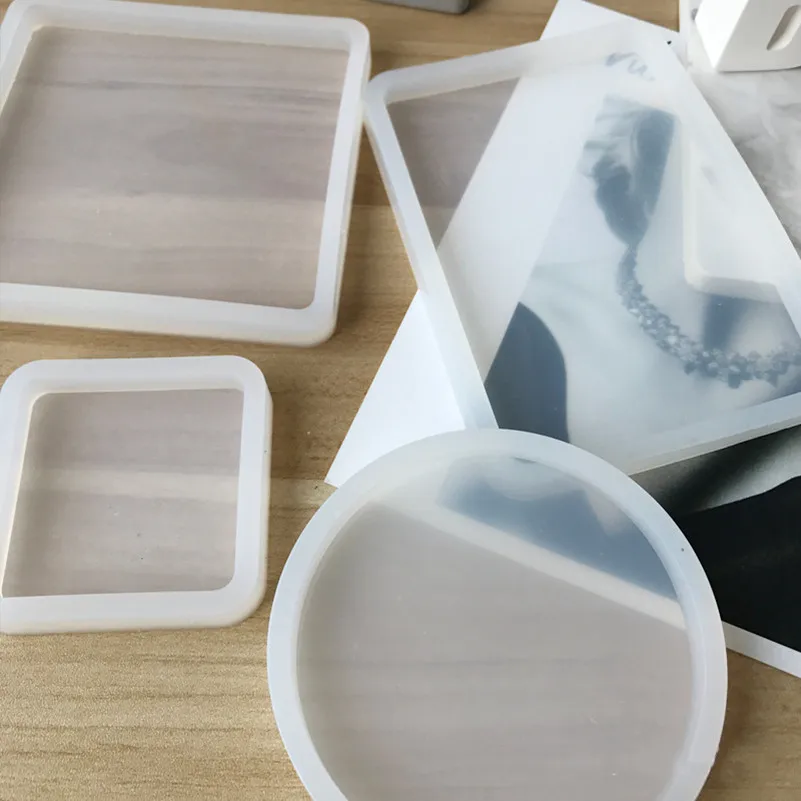 Силиконовые формы для бетонных подставок круглая гипсовая форма подноса