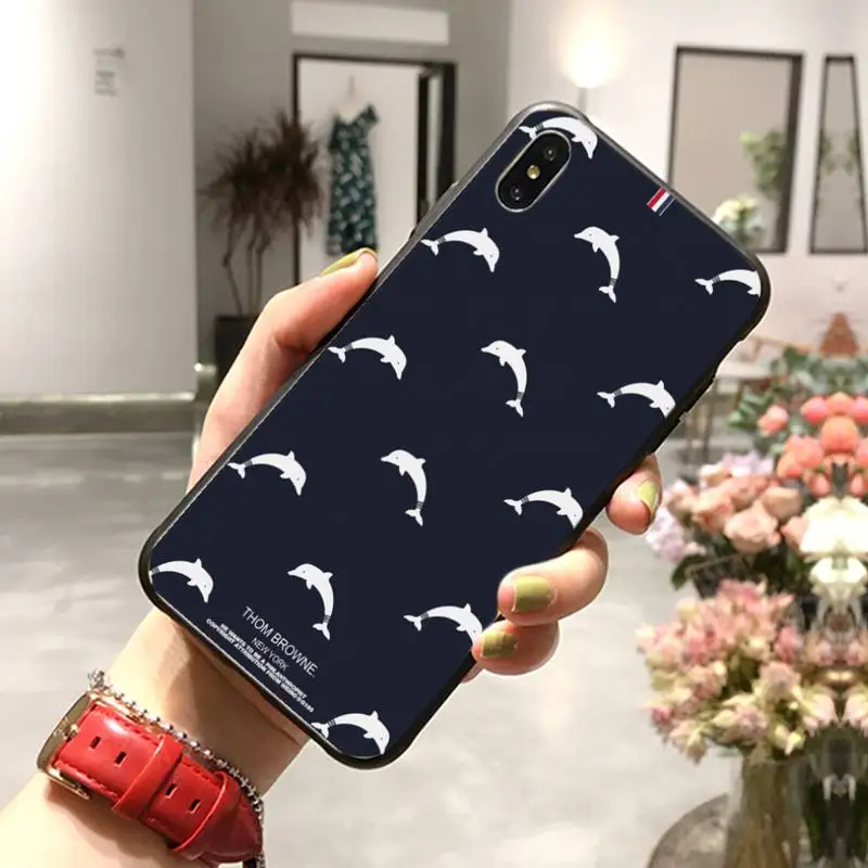 

HTxian 0 Fashion TB trend Black TPU Soft Phone Case Cover for iPhone 11 pro XS MAX 8 7 6 6S Plus X 5 5S SE XR case2020 SE
