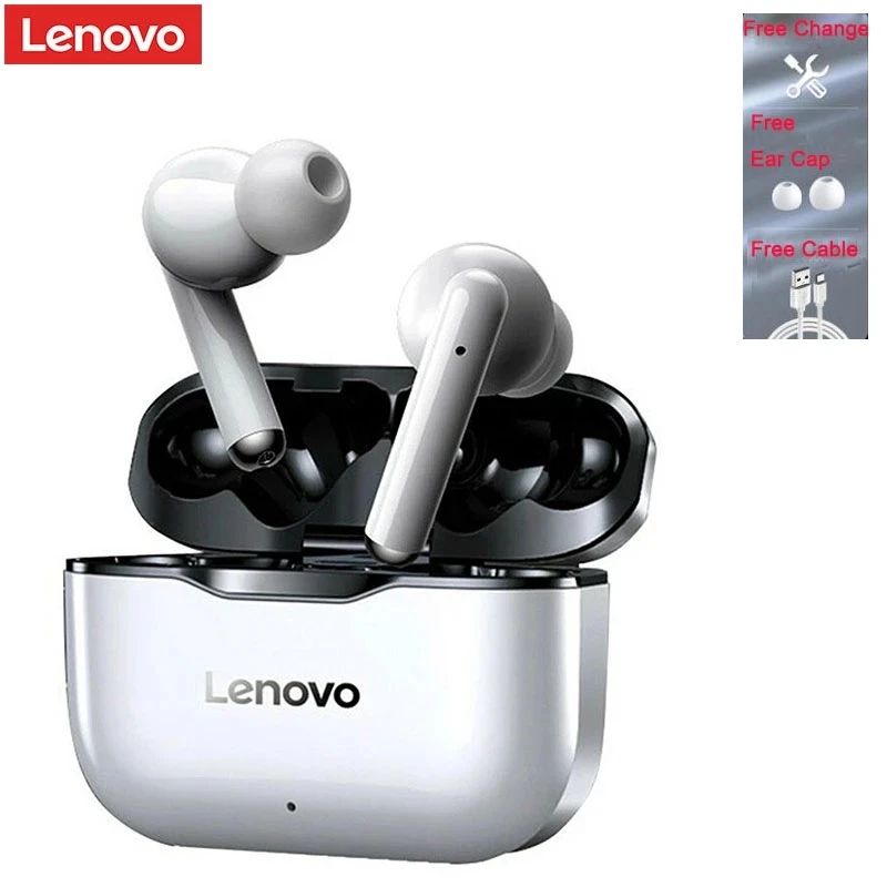 

Lenovo LP1 TWS Earbuds Bluetooth 5.0 True Wireless Headphones Touch Control Sport Headset IPX4 Sweatproof Earphones with Mic