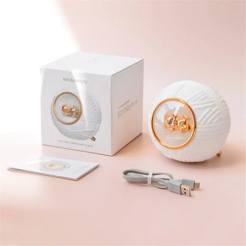 

Bedside Sleeping Eye Care Nursing Night Light Creative USB Charging Cat Line Ball Music Silicone Night Light Bedroom Decoration
