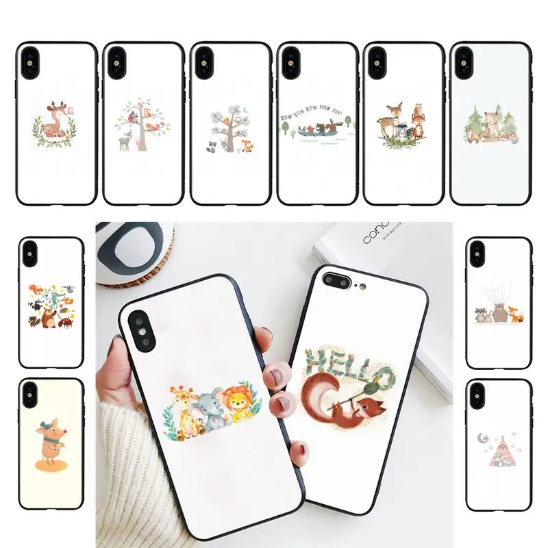 

Cute animal illustration Phone Case For iPhone 11 8 7 6 6S Plus X XS MAX 5 5S se 2020 11 12pro max iphone xr case