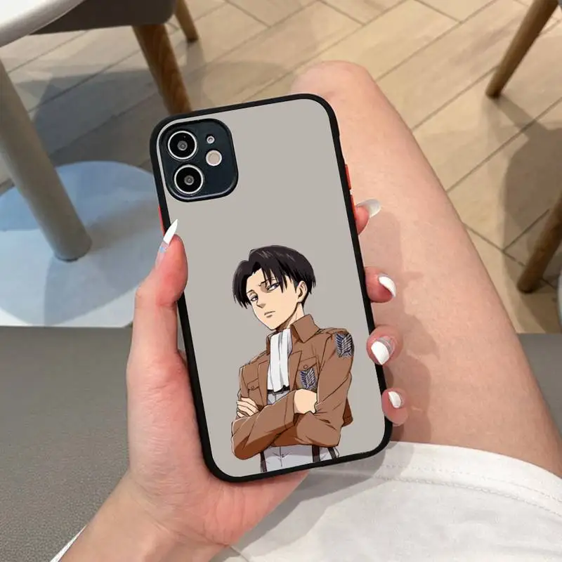 

Attack On Titan Japanese Anime Phone Case Matte Bumper For iphone 12 11 Pro Max X XS Max XR 7 8 Plus 12mini Translucent Cover