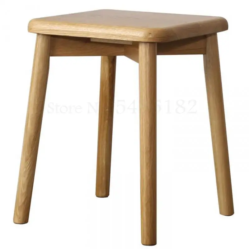 Скандинавский маленький квадратный табурет из массива дерева экологически