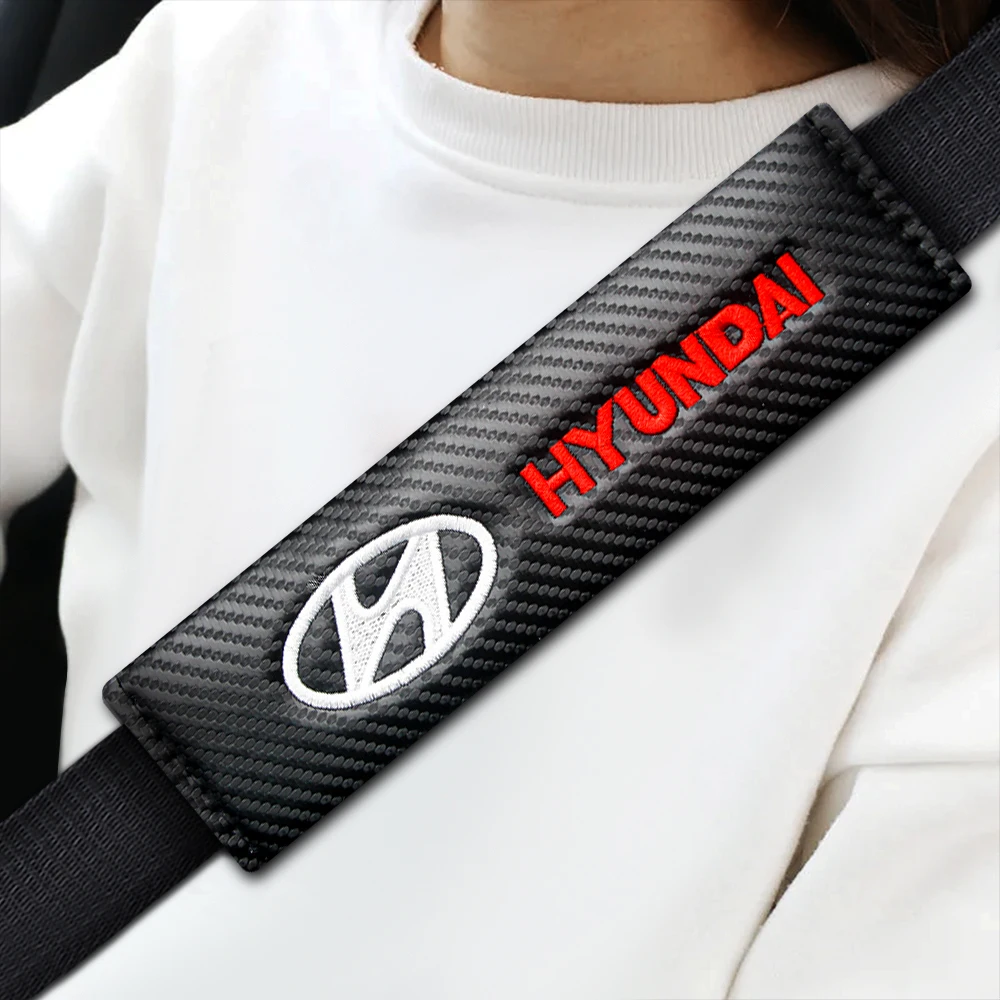 Car Shoulder Protection Cover Embroidered Logo Seat Belt Pad For Hyundai Tucson 2016 Solaris I30 Creta Ix35 I40 Sonata | Автомобили и
