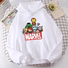 Модная новинка 2021 года, осенняя Толстовка в стиле Харадзюку с героями Диснея, Marvel Мстители, Повседневный пуловер с мультяшным принтом