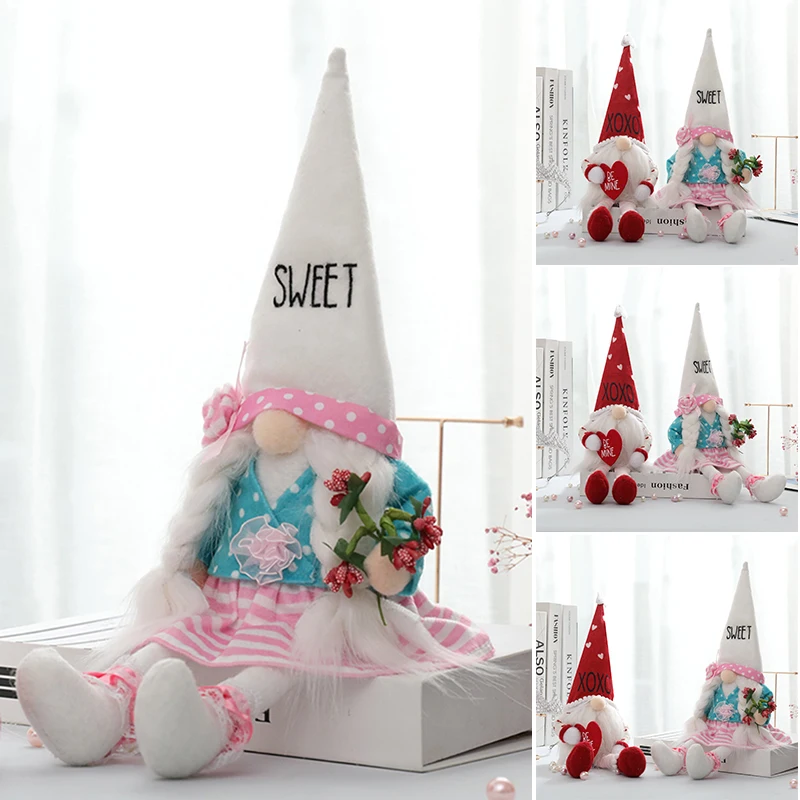 Романтическая кукла без лица на День святого Валентина супер милая плюшевая