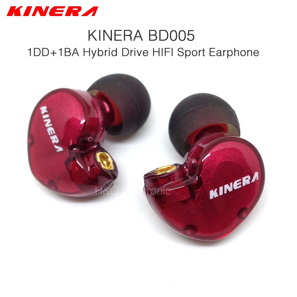 KINERA Оригинал BD005 1DD с 1BA Гибридный привод спорт HIFI наушники в ухо качественные