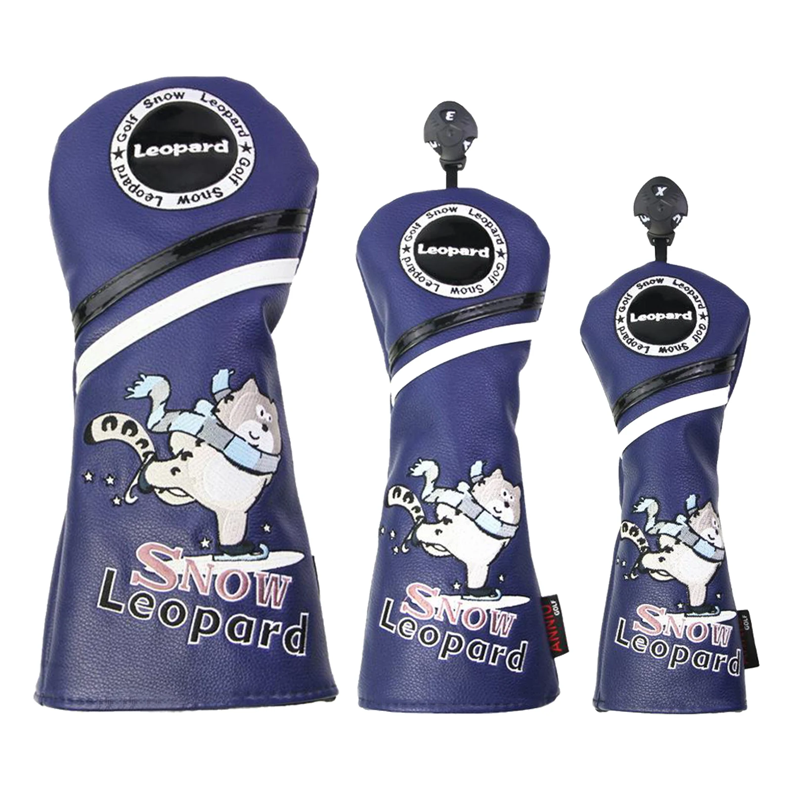

Golf Club #1/3/5 UT Wood Headcovers Driver Fairway Woods cover PU Leather Head Covers Protector Golf Accessories