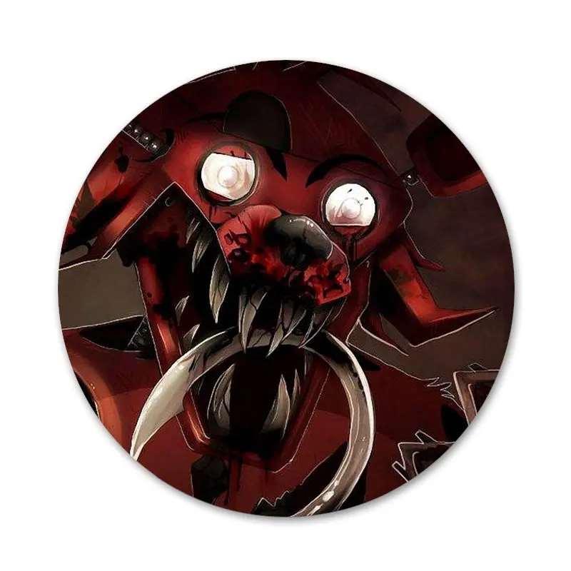 58 мм забавные плюшевые значки Fnaf значок металлические для украшения одежды и
