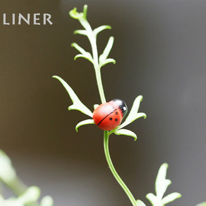 100 шт./пакет окрашенная Божья коровка самоклеящаяся деревянная поделка паста для