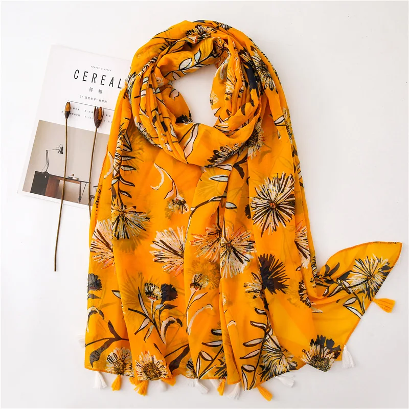 

2021 классический хлопковый шарф женские универсальные весенние и осенние шелковые шарфы летняя Солнцезащитная шаль Высококачественная мод...