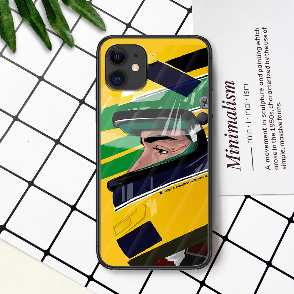 

Ayrton Senna F1 Phone Case For IPhone 4 4s 5 5S SE 5C 6 6S 7 8 Plus X XS XR 11 12 Mini Pro Max 2020 black Prime Pretty Bumper