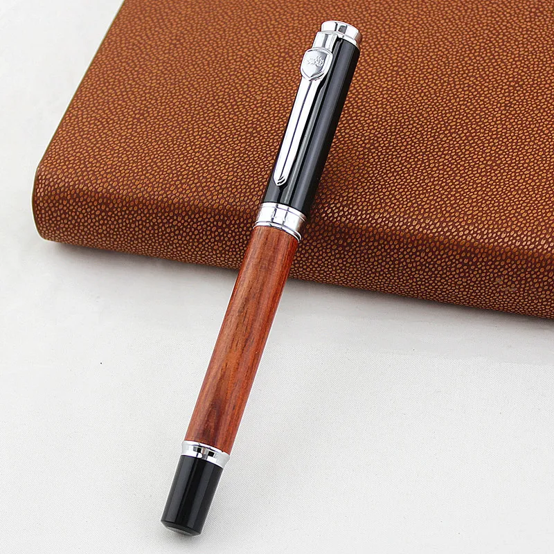 Jinhao 8812 авторучка розовое дерево баррель Винтажный стиль 0 5 мм перо из иридия