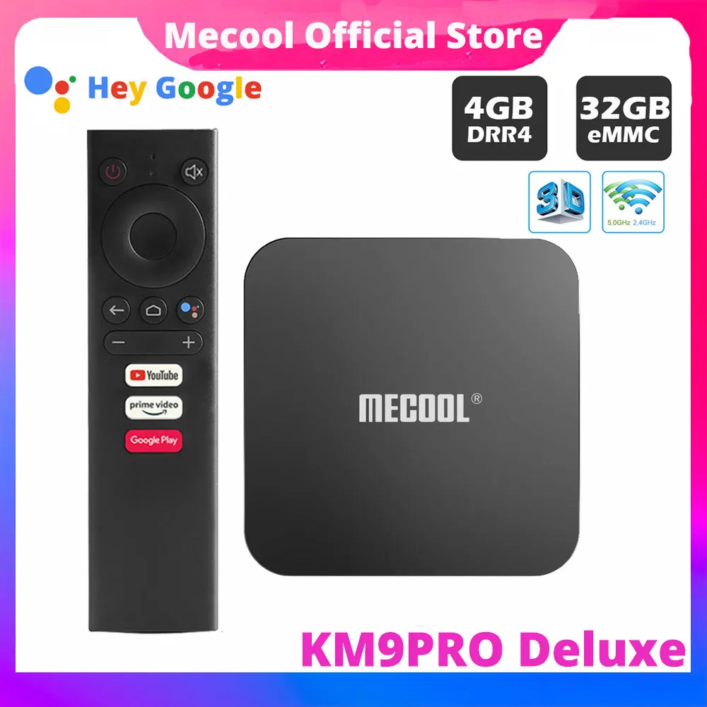 ТВ приставка для Netflixs MECOOL KM9 pro Android 10 4G DDR4 WiFi BT 4 1 Amlogic S905X2 9 0 медиаплеер|ТВ-приставки