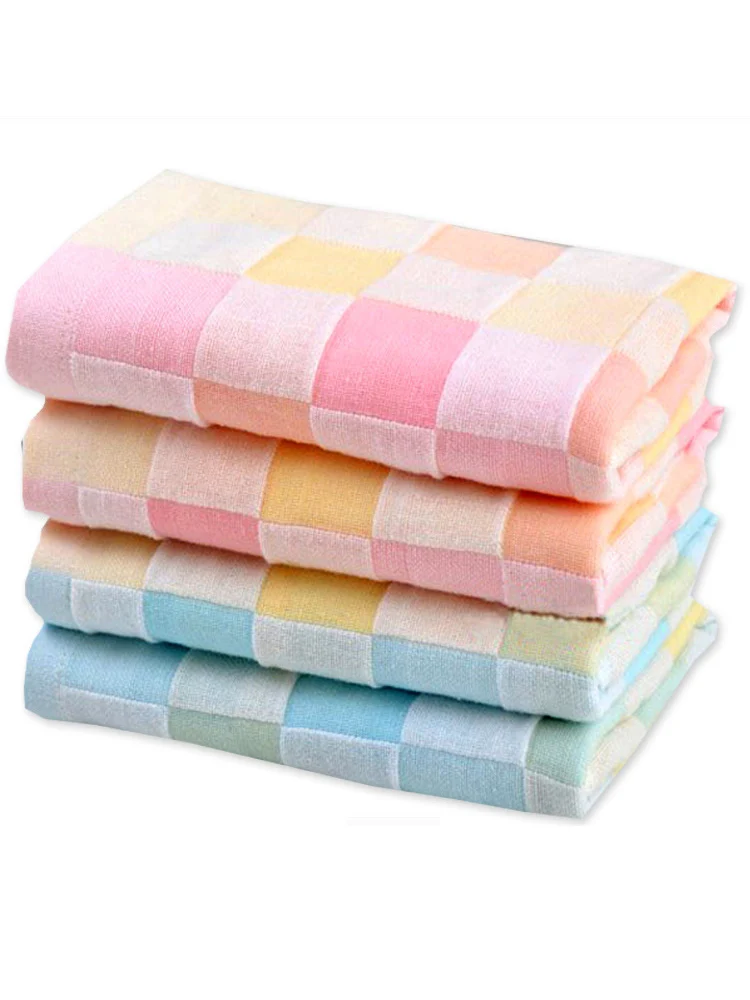 Хлопковое банное полотенце двойная марля квадраты детские полотенца с принтом