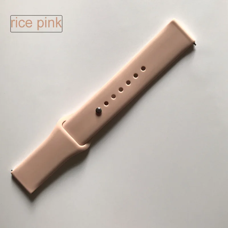 rice pink Силиконовый ремешок для часов Huami Amazfit Bip браслет на запястье ремешок для часов браслет для amazfit pace stratos gtr 47 мм ремни - Цвет: rice pink