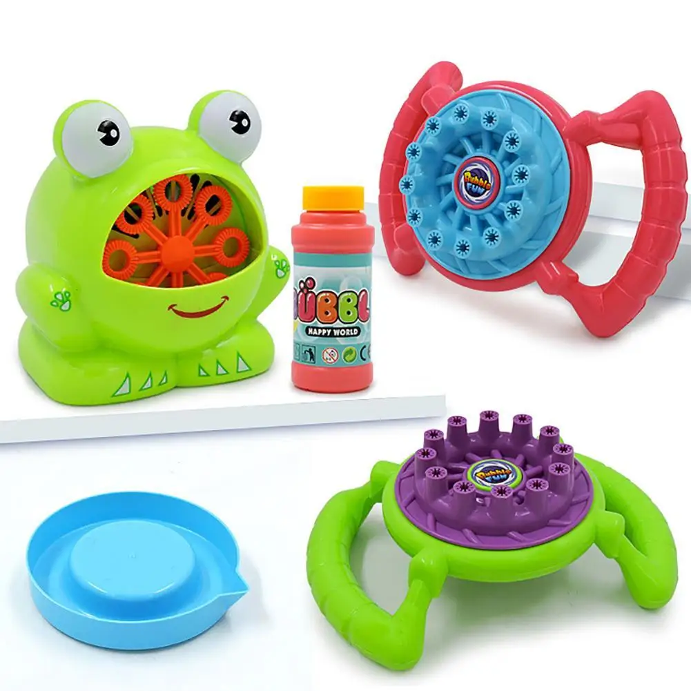 

Children Cartoon Frog Steering Wheel Shaped Automatic Bubble Maker Blower Toy