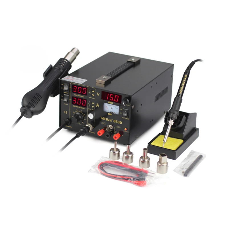 Качество! YIHUA 853D 1A USB SMD DC источник питания пистолет горячего воздуха паяльник