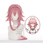 Парик для косплея Genshin Impact Yae Miko Project Celestia, термостойкий, из синтетических волос, для взрослых, бесплатная шапочка для парика