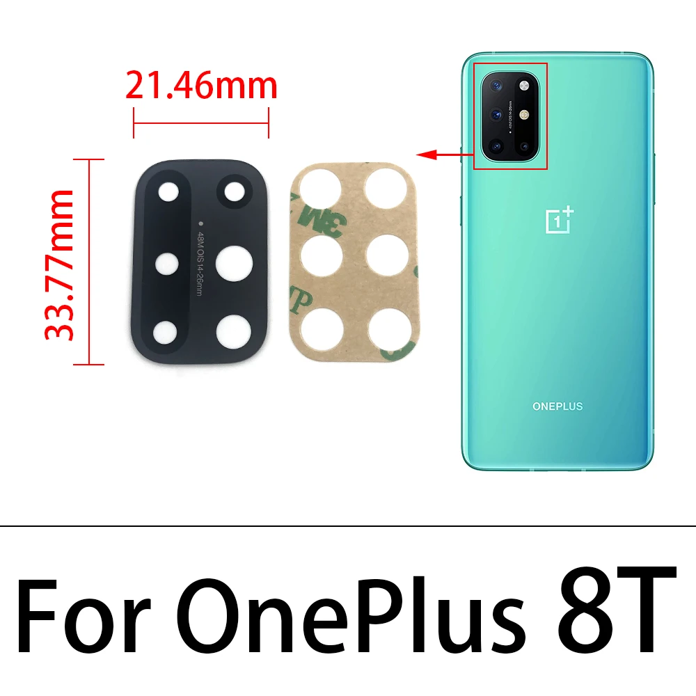 Стеклянный объектив для камеры Oneplus 9Pro 6 6T 7 7T 8 Pro 8T 5 5T 3 3T Nord N100 | Мобильные телефоны