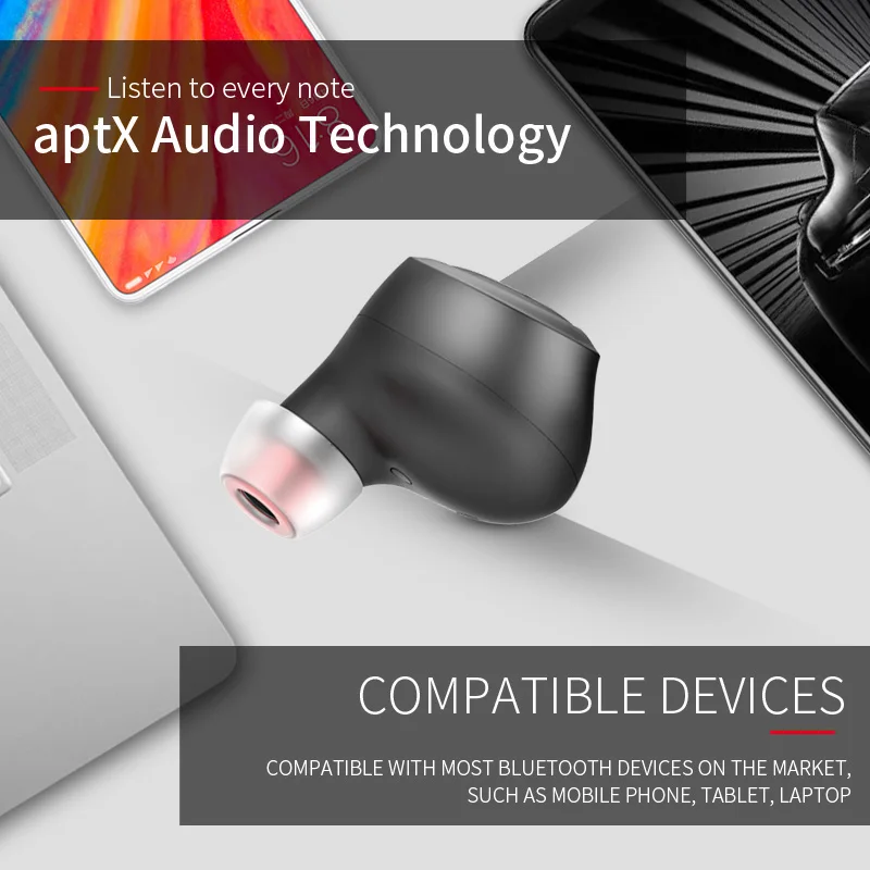 T1 Поддержка AptX ACC TWS истинные Беспроводные Bluetooth 5 0 наушники CVC8 шумоподавление с