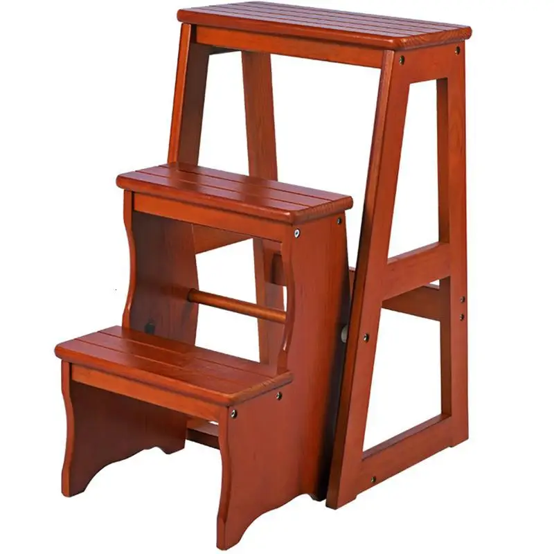 Pied Marchepied Pliant Ottoman Small Marches Escalera Plegable Folding Kitchen Wood Stepladder Ladder Chair Escabeau Step Stool | Мебель