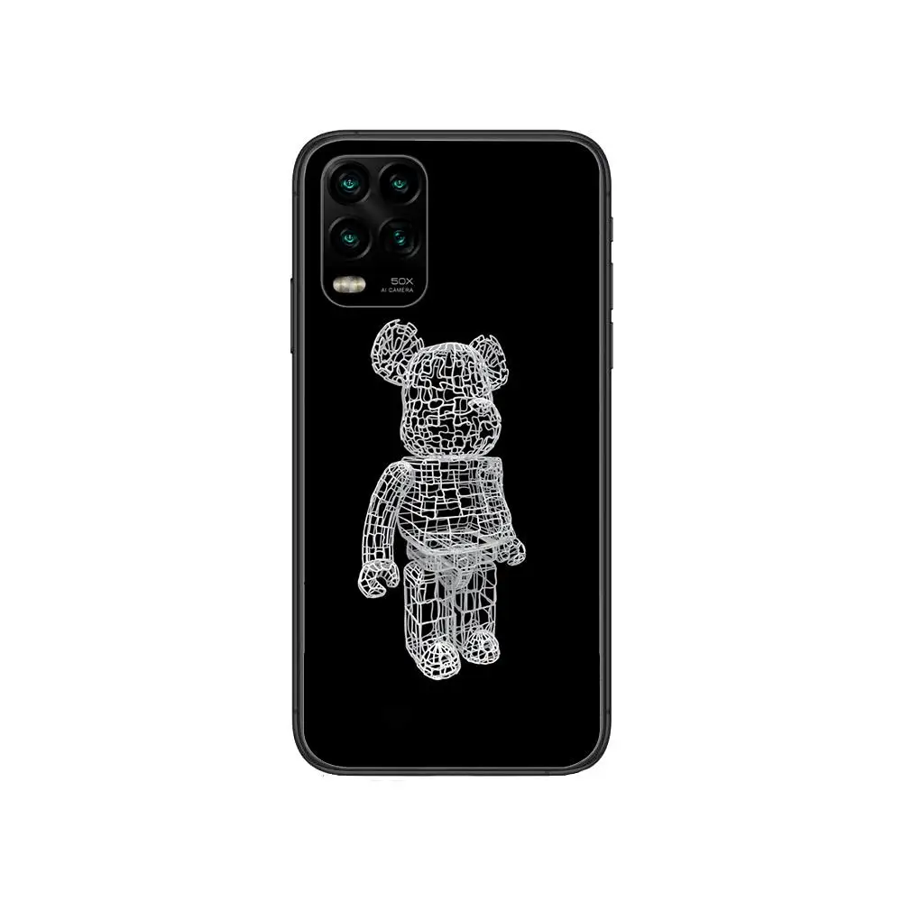 

Japanese luxury brand bear cartoon Phone Case For XiaoMi Redmi Note 10 9S 8 7 6 5 A Pro T Y1 Anime Black Cover Silicone Back Pre