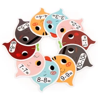 tadpoles find mothers math games for kids montessori educational wooden puzzle animal shape toys add and subtract within 10