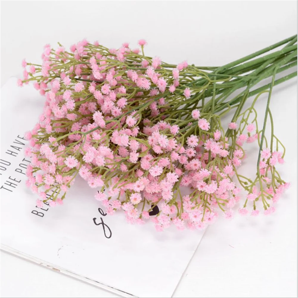 

3 Bunches of Artificial Flowers Bridal Wedding Home Hotel Outdoor Garden Photography Christmas Dried Flower Decoration Decore