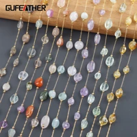 gufeather c260diy chainstainless steelnatural stonejewelry findingshand madediy bracelet necklacejewelry making1mlot