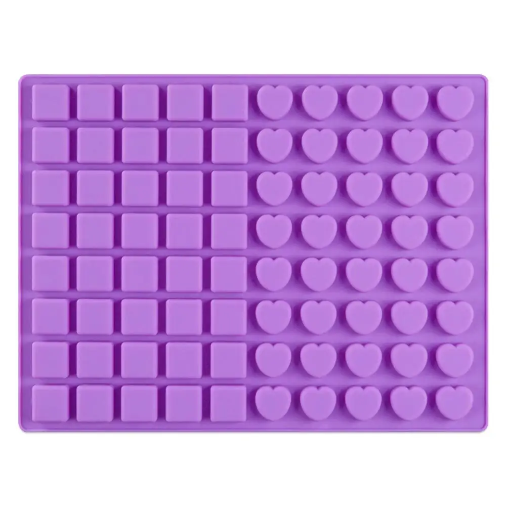 

Silicone 80 Holes Mini Square Heart Shape Cube Mold For Ice Cake Tray Cubes Candy Chocolate Pudding Jelly Party Bar Whisky Tools