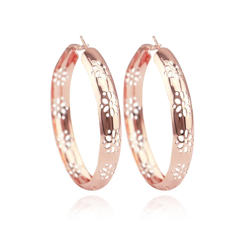 Mainlead винтажные 70 мм полые круглые серьги для женщин с золотым камнем большой круг